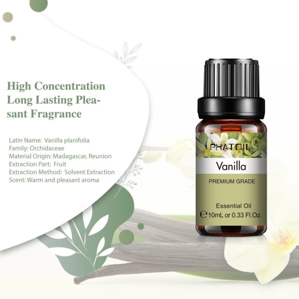 fc3fe0ed0aedbc79 PHATOIL 10ml Vanilla Eessential Oil for Aroma Candles Making Spa Massage Humidifier Sandalwood Black Pepper Ginger Tea Tree