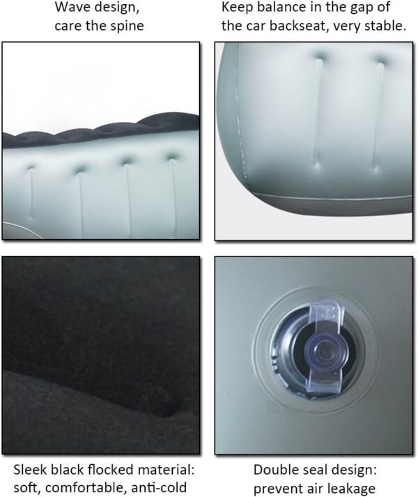 fc5536477604b36b Inflatable Car Air Travel Bed Mattress for Back Seat Gap Pad, 130×28×42 cm Auto Accessories Inflation Bed Without AIR Pump