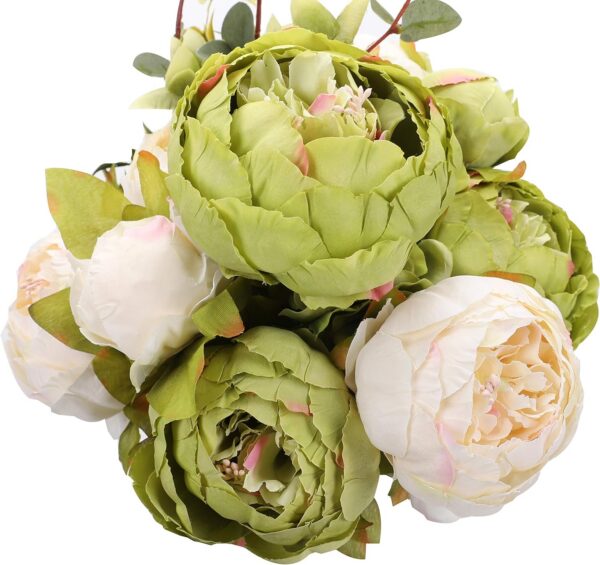 fc5f988ac12f85c6 Duovlo Springs Flowers Artificial Silk Peony Bouquets Wedding Home Decoration,Pack of 1 (Spring Red)