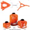 Fire-Maple Gas Canister Stand Foldable Fuel Gas Tank Bracket Support Gas Bottle Tripod Cartridge Holder for Camping Picnic Bikepacking