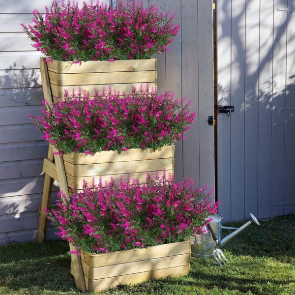8 Bundles Outdoor Artificial Lavender Fake Flowers UV Resistant Shrubs, Faux Plastic Greenery for Indoor Outside Hanging Plants Garden Porch Window Box Wedding Farmhouse Decor (Orange Red)