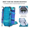 fc66596268cccf48 WESTTUNE 50L Hiking Backpack with Rain Cover Multifunctional Mountaineering Bag Outdoor Rucksack for Travel Trekking Camping