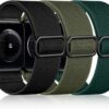 fc6edbb902038688 DaQin 3 Pack Elastic Bands Compatible with Apple Watch Band 45mm 44mm 49mm 42mm 41mm 40mm 38mm Women Men, Soft Nylon Solo Loop Straps for Apple Watch SE iWatch Series 9/8/7/6/5/4/3/2/1/Ultra/Ultra 2