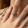 fc6f4c021dfd7dc5 MODIAN 925 Sterling Silver Classic Wedding Elegant Ring Rose Gold Color Line Unique Metallic Contrast Design Jewelry For Women
