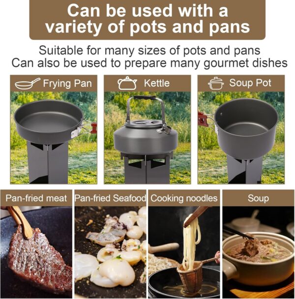 fc760908112dd6cc Uniflasy Portable Rocket Stove for Cooking, Wood Burning Mini Stove with Storage Bag, Ideal for Outdoor Cooking, Camping, Backyard BBQ, and Hiking, Durable and Compact Camping Stove