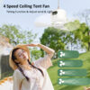 Portable Camping Tent Ceig Canopy 8000mah Rechargeable Wireless Fan Air Circulators with Remote Control Light