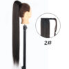 fca0e4beb8a4c318 34inches Synthetic Ponytail Hair Extension Clip in Fake Wig Hairpiece Blonde Wrap Around Pigtail Long Smooth Overhead Pony Tail