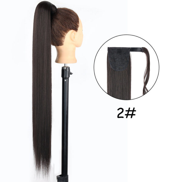 fca0e4beb8a4c318 34inches Synthetic Ponytail Hair Extension Clip in Fake Wig Hairpiece Blonde Wrap Around Pigtail Long Smooth Overhead Pony Tail