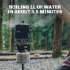 Fire-Maple FMS-X3 0,8L Campingkocher mit Piezo-Zündung & Topfhalterung Tragbarer Gaskocher mit Gasflaschen-Stabilisator Für Outdoor, Trekking, Wandern (Schwarz)