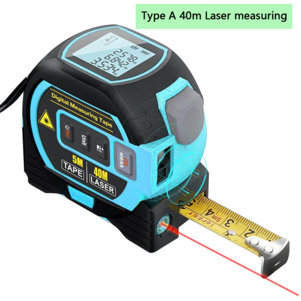 3in1 Measuring Laser Distance Meter Digital Electronic Roulette Stainless Tape Measure