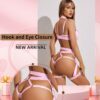 Avidlove for Women Sexy Strappy Underwire Push Up Bra Garter Set Lingerie with Chain
