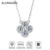 1.2CT Lucky Grass Moissanite Necklace for Women Fine Jewelry 925 Sterling Silver Diamond Pendants Necklaces Valentine's Day Gift