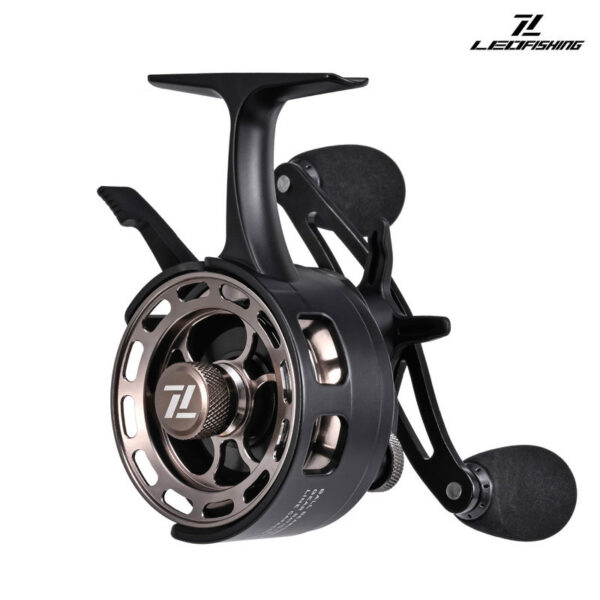 LEOFISHING CNC Ice Fishing Wheel Winter Quick Release Reel 3+1 Metal Spool Coil Smooth Lure Fish Equipment Accessories