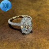 fceb8f8674840b19 Vintage Oval Cut Cubic Zirconia Promise Ring For Women, Lab Zircon Engagement Wedding Band Jewelry