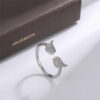 fcf491acf0a690b9 WYEAIIR Sterling Sier Diamond Angel Wings Cool Resizable Opening Ring For Women Jewelry