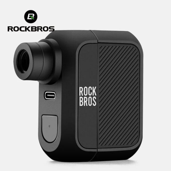 fcfab8bb333bf367 ROCKBROS Electric Mini Bike Pump 100PSI Type-C Rechargeable Air Inflator Bicycle Pump MTB Road AV FV Valve Cycling Electric Pump