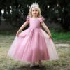 fd014e8ea42f5289 Women's Long Bow Tie Princess Piano Recital Dress Puffy Wedding Gown
