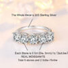 fd1517ea7e9cbadb Sterling Sier 2.5-5 Carat Moissanite Diamond 5 Pcs Half Row Ring Trend Fashion Men Ladies Birthday Gift Wedding