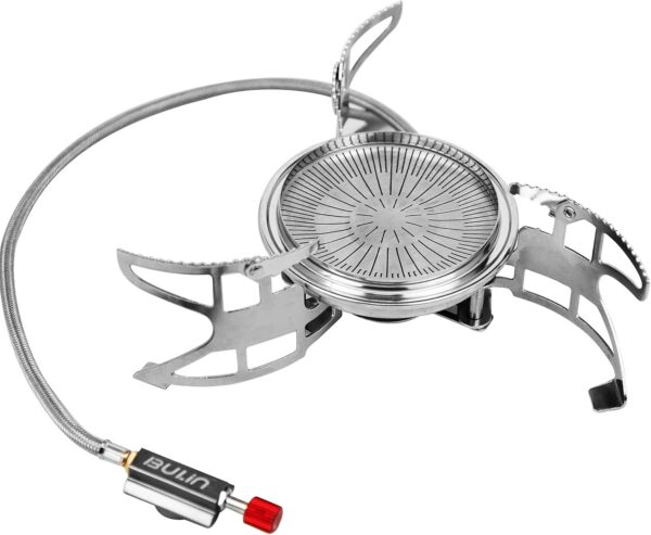 Bulin Gas Campingkocher Gaskocher mit Piezozündung Faltbarer Gaskocher Outdoor Windschutz Kocher Gasbrenner für Camping Trekking Hiking Picknick Wandern