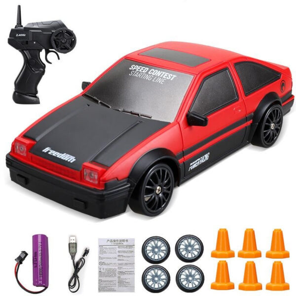 2.4G High speed Drift Rc 4WD Remote Control AE86 Model GTR Vehicle Car RC Racing Cars Toy for Children Christmas Gifts