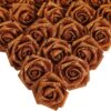fd403f7a54758afd IPOPU Artificial Flowers, 25pcs Foam Glitter Roses Glitter Foam Rose Foam Rose with Stem for DIY Wedding Bridal Bouquet Home Party Decoration(Coffee)