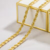 fd453730ef861d13 Men 100% Sterling Sier 3mm Twist Rope Necklace Women Diamond Cut Clasp Box Chain 16-30 inch Chocker Jewelry Boy Gifts