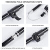 fd5fb429e6261966 5-Section Telescopic Folding Trekking Poles Outdoor Camping Ultralight Portable Foldable Walking Hiking Stick
