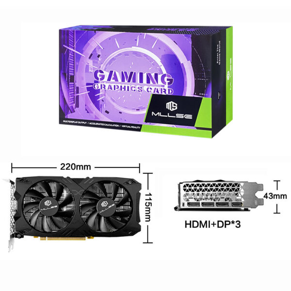 fd6e725d92ae1132 MLLSE AMD RX5500XT 8G Gaming Graphics Card 8GB 128Bit GDDR6 PCI-E 4.0×8 GPU Radeon rx5500xt 8gb game Video Cards Placa de vídeo