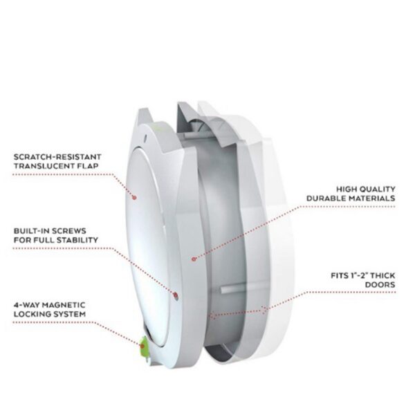 fd6f9e8d5a028700 Door with 4 Way Locking for Interior & Exterior Doors Wall/Hidden Cat Litter Box Pet Lockable Safe Flap