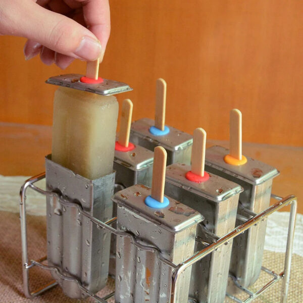 fd8557306cf74747 Stainless Steel Popsicle Mold Rack Ice Lolly Mold Frozen Lolly Popsicle Maker Homemade Ice Cream Mold with Popsicle Holder