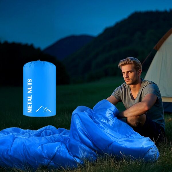 Sleeping Bag for Adults – Lightweight & Warm Waterproof 3-Season Sleeping Bag for Camping, Hiking, Outdoor & Indoor Use, Compact & Comfortable with Compression Bag