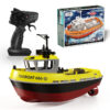 fd93fe221b5cf78f JIKEFUN 686 Rc Boat 2.4G 1/72 Powerful Dual Motor Long Range Wireless Electric Remote Control Tugboat Model Toys for Boys Gift