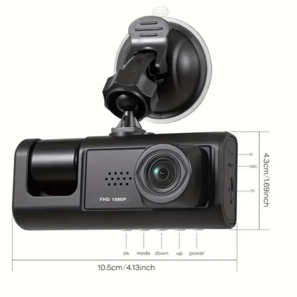 fdaa376961d0318c Dash Cam W/ IR Night Vision Loop Recording & 2" IPS Screen 1080P 3 Camera , DVR recorder, video recorder, Vehicle DVR