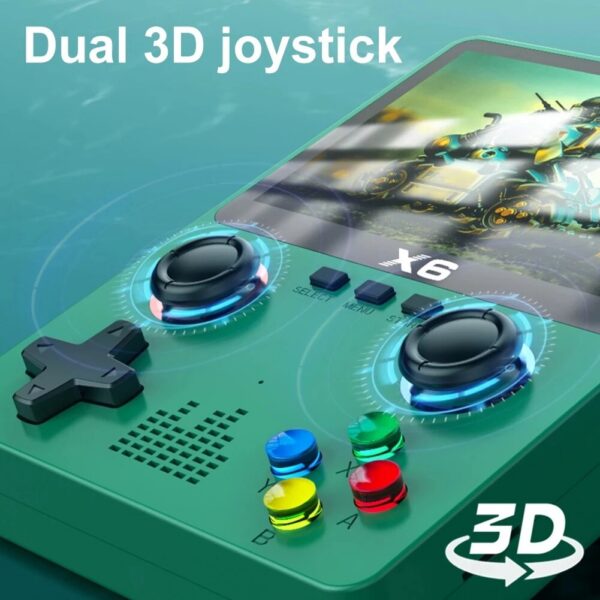 New Consoles X6 3.5Inch IPS Screen Handheld Player Dual Joystick 11Simulators GBA Video Game Console for Kids Gi