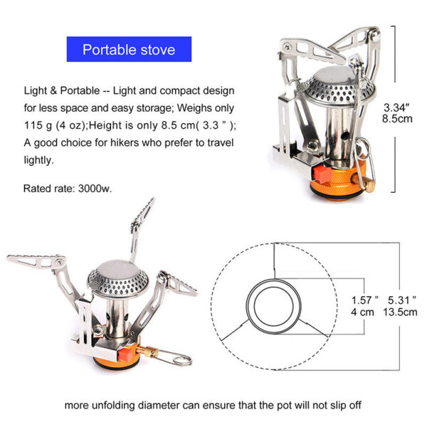 fdabdda27b6e6f17 Widesea Camping One-piece Gas Stove Heater Tourist Burner Foldable Outdoor Picnic Kitchen Equipment Supplies Survival Furnace