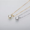 AnuJewel 1ct 3ct 5ct D Color Moissanite Diamond Top Quality Gold Plated Pendant Necklace Fine Jewelry Gifts Wholesale