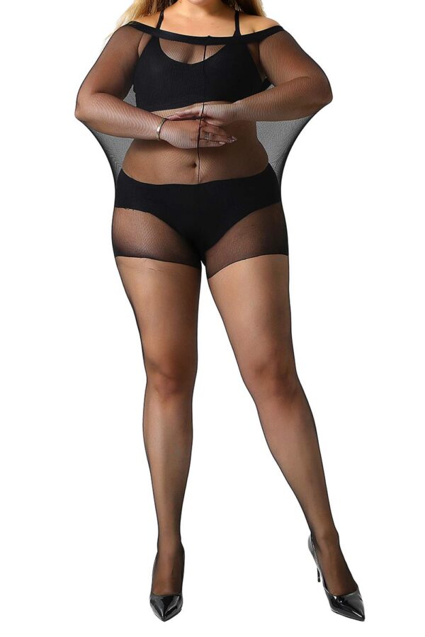 fdca60ee7761f28f MANZI Women's 2 Pairs Plus Size Control Top Tights Ultra-Soft Panty Hose