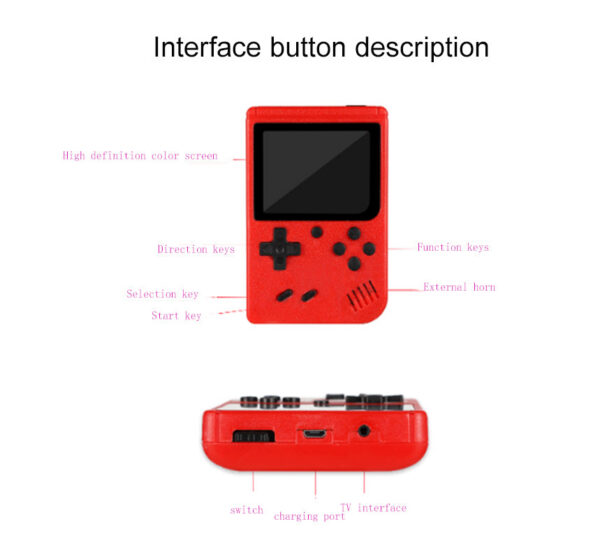 2024 NEW 400-In-One Super Mini Game Ultra-Mini Pong hine Wireless USB Interface RPG Character Role-Play