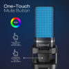 fdeb3fbffc98b76e Zealsound RGB USB Condenser Gaming Microphone Computer Professional Mic For PC PS4 PS5 Phone Recording Streaming Podcasting