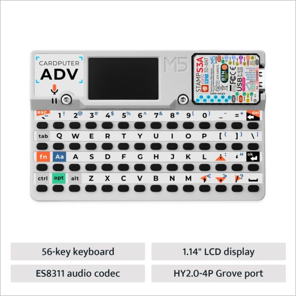 fdf41bbc70a05ae5 M5stack Official Cardputer Adv Version ESP32 Portable Computer M5StampS3A Development Kit 1.14 Inch Screen 56 Key Keyboard Card