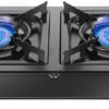 fe217ef854d86f5d Double Burner Butane Stove, Butane Camping Stove Kit with Carrying Case, Portable Auto Ignition Camping Burner for RV, Apartments, Outdoor