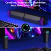 fe25dcf019b77e5f Jeecoo M20 Bluetooth Computer Speakers for PC Desktop Monitor, Wired USB-Powered,Combine/Separate to Customize Your Desk