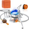 fe33b395b1e2d94f Adiwo Camping Gas Stove, Windproof Backpacking Burner Cooking Stoves 6800W, Foldable Rocket Camping Stove with Carry Box, Outdoor Camping Gas Burner for Cooking, Hiking, Camping, Trekking, Picnic