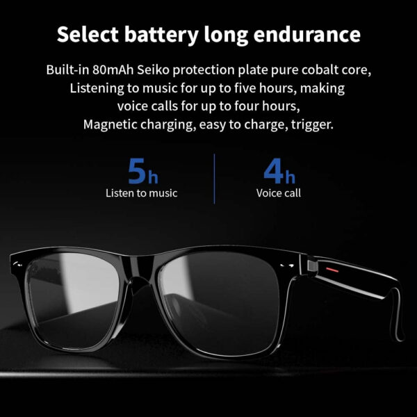 SENBONO E13 Smart Glasses:Blue Light Filtering Polarized Sunglass Lenses Audio Built-in Mic Speakers Touch & Voice Assistant