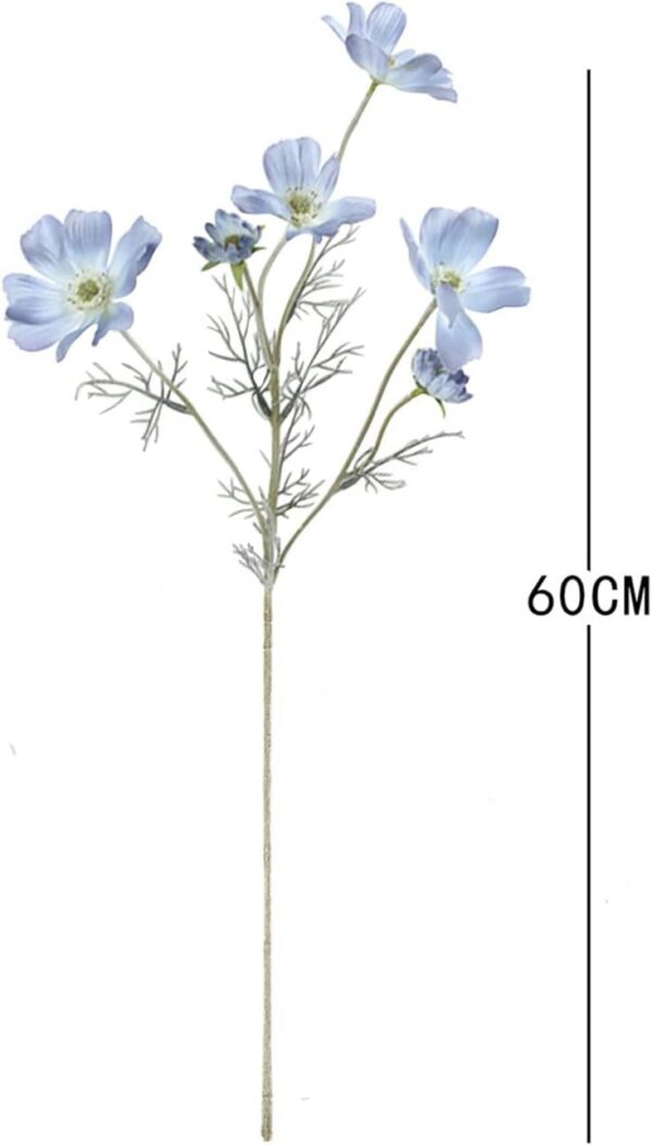 fe50b0c45bc4c55d 2 Pcs Artificial Fake Flowers Plants Cosmos Silk Flower Arrangements Wedding Bouquets Decorations Plastic Floral Table Centerpieces for Home Kitchen Garden Party Decor Approx 23.6'' High - White