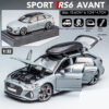 1:32 RS6 Model Car, Black Edition: Customized Kids Realistic Simulation, Diecast Metal, Perfect Gift for Boys