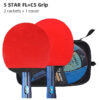 fe5bca155902e912 5/6 Star Table Tennis Racket 2PCS Professional Ping Pong Racket Set Pimples-in Rubber Hight Quality Blade Bat Paddle with Bag