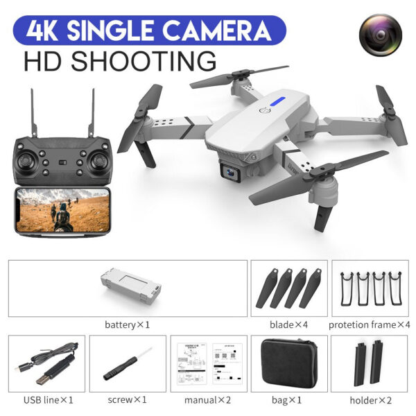 E88pro 4k Hd Dual Camera Fixed Height E99 Remote Control Aircraft Cross-border Drone