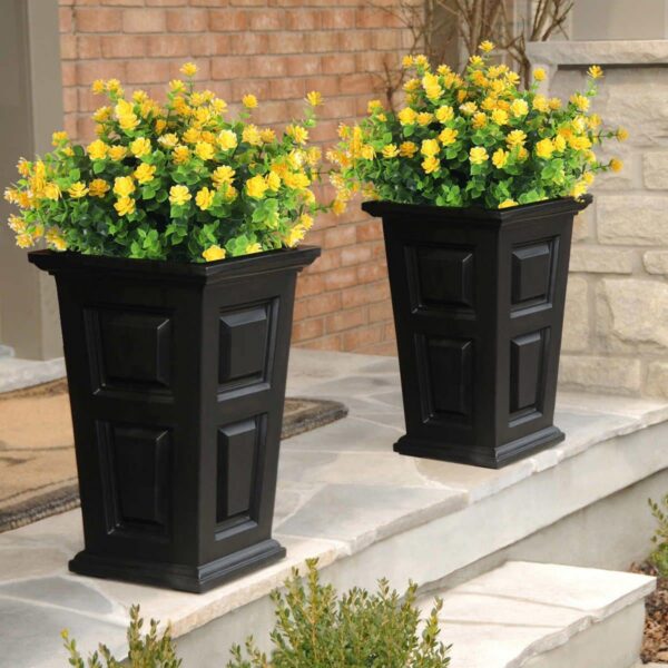 fe81f6351273b282 RECUTMS 12 Bundles Outdoor Artificial Flowers UV Resistant Fake Boxwood Plants, Faux Greenery for Indoor Outside Hanging Plants Garden Porch Window Box Home Wedding Farmhouse Décor(Yellow)