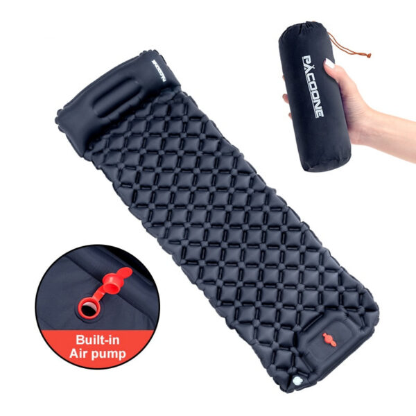 fe84c5d2bf6816ba Outdoor Camping Iatable Mattress Sleeping Pad With Pillows Ultralight Air Mat Built In Iator Pump Hiking